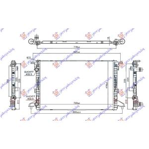 HLADNJAK 1.4 TFSi BENZIN - 2.0 TDI DIZEL 32/32 AUDI A4 (2015-2018) (OEM: 8W0121251J, 8W0121251K)