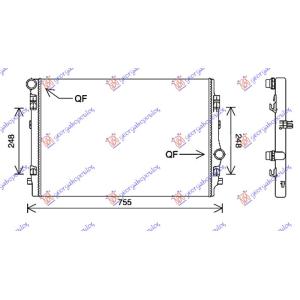 HLADNJAK MOTORA 2.0 DIZ (135KW) (650 x450) VW GOLF VII (2013-2016) (OEM: 5Q0121251CN, 5Q0121251EN, 5Q0121251HC)