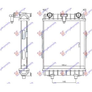 HLADNJAK DODATNI 2.0 BENZIN S3 (2 15x 180 x26) SEAT LEON (2013-2017) (OEM: 5F0805903, 5F08059039B9, 5Q0121251HA)