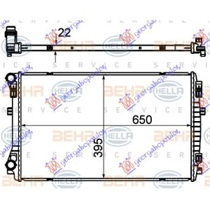 HLADNJAK MOTORA 1.0-1.2-1.4 BENZIN 1.6-2.0 DIZEL 65x40 B-A AUDI A3 3D/SPORTBACK (2016-2020) (OEM: 5Q0121251EM, 5Q0121251ER, 5Q0121251GD)