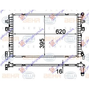 HLADNJAK MOTORA DODATNI BENZIN/DIZEL (62x41x1.6) (MAHLE BEHR) AUDI A3 SPORT SEDAN/CABRIO (2016-2020) (OEM: 5Q0121251EJ, 5Q0121251GB, 5Q0121251GF)