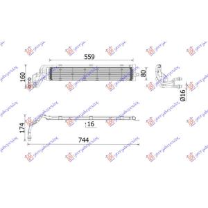 HLADNJAK DODATNI 1.4 BEN/HIB 551x82 M-BEHR PR. AUDI A3 (2020-) (OEM: 3Q0121251B, 5Q0121251GH, 5Q0121251GJ)