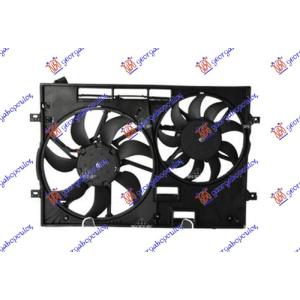 VENTILATOR (DUPLI) KOMPLET (1.4/1.8/2.0/2.5 BENZIN - 2.0 DIZEL) (370/295mm) (4 PIN) AUDI A3 (2024-) (OEM: 3Q0121205, 3Q0121207, 5Q0121205R)