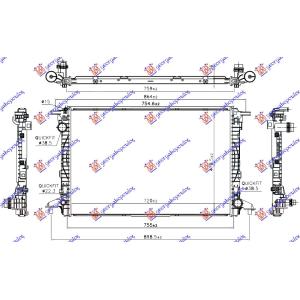 HLADNJAK 3.0 TDi DIZEL A/T (720x470x26) AUDI Q5 (2020-) (OEM: 8W0121251AA, 8W0121251M)