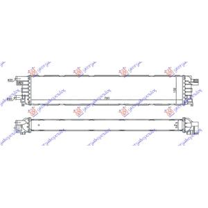 HLADNJAK MOTORA DODATNI 3.0 TFSI/S4 BENZIN - 2.0 TDi DIZEL (720x132x55) (NRF) AUDI A8 2013-2017 (4H2/4H8/4HC/4HL) (OEM: 4G0145804, 4G0145804A, 4G0145804D)