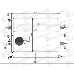 HLADNJAK MOTORA DODATNI 4.0 BENZIN (S) (652x458) AUDI A8 2013-2017 (4H2/4H8/4HC/4HL) (OEM: 4H0145804B)