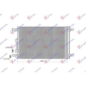 HLADNJAK KLIME 1.4-1.5-2.0 BEN  2.0 DIZ 576x388 AUDI TT (2014-2018) (OEM: 5QM816411, 5QM816411A, 5QM816411B)