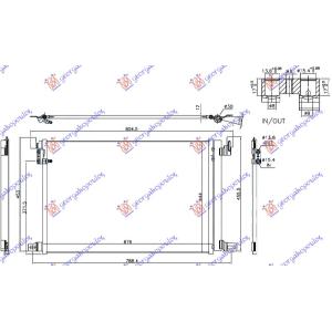 HLADNJAK KLIME 2.0/3.0 TFSI - 3.0 TDI (676x444x12) AUDI Q8 (2023-) (OEM: 4M0816421B, 4M0816421D)
