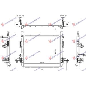 HLADNJAK MOTORA (565x485x22) AUDI E-TRON SPORTBACK (2020-) (OEM: 1EA121251B)