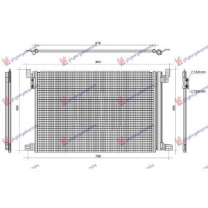 HLADNJAK KLIME 3.0 BENZIN/HIBRID - DIZEL (650x452x12) AUDI E-TRON SPORTBACK (2020-) (OEM: 4M0816411D, 4M0816411R)