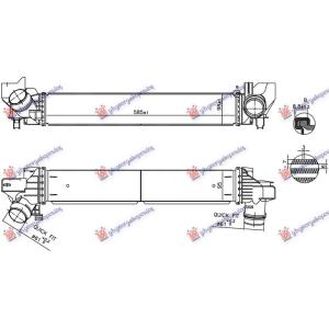 HL. INTERKULERA 2.0 BENZIN (585x98x95) BMW X1 (F48) (2015-2019) (OEM: 8645761, 17518645761)