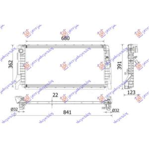 HLADNJAK MOTORA 1.5-2.0 BENZIN (680x362) BMW X1 (F48) (2015-2019) (OEM: 8645782, 17118645782)