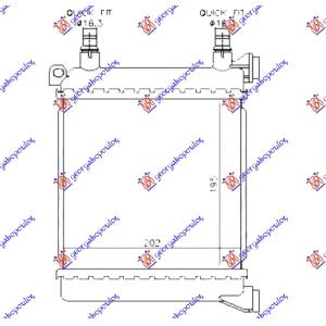 HLADNJAK DODATNI 1.5-2.0 BENZIN (202x195) BMW X1 (F48) (2015-2019) (OEM: 7634565, 17117634565)