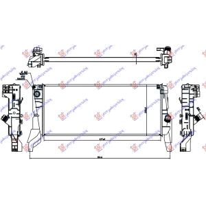 HLADNJAK 2.0 (225i) BENZIN AUTO (680x280 BMW X1 (F48) (2015-2019) (OEM: 17117617633, 7617633DEL)