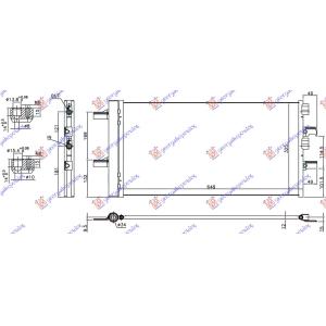 HLADNJAK KLIME 1.5 (216/218i) BENZIN (648x348) BMW X1 (F48) (2015-2019) (OEM: 64509271205, 9271205DEL)