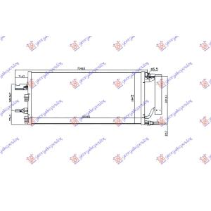 HLADNJAK KLIME 2.0 TUR.JCW BENZIN (64.8x28.4x1.6) BMW X1 (F48) (2015-2019) (OEM: 64509271206)