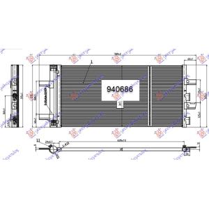 HLADNJAK KLIME SVI MODELI DIZEL /2.0 (220i) BENZIN BMW X1 (F48) (2015-2019) (OEM: 9271207, 64539271207)