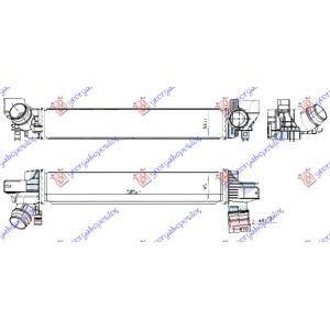 HLADNJAK INTERCOOLERA 1.5 HIBR BENZIN 585x95x98 BMW X1 (F48) (2019-) (OEM: 17517617604)