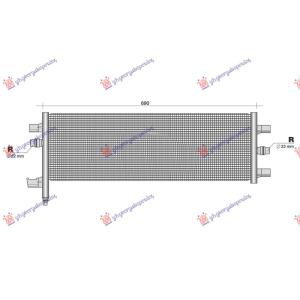 HLADNJAK MOTORA DODATNI 1.5 (225xe) HIBRID/BENZIN (650x280x16) BMW SERIES 2 (F45/F46) ACTIVE/GRAN TOURER (2014-2017) (OEM: 17117634563)