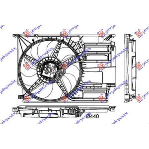 VENTILATOR 1.5-2.0 BENZIN 2.0 DIZEL 440mm 2P BMW X1 (F48) (2019-) (OEM: 17427617610, 17427617612, 17427637189)