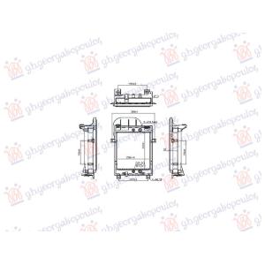 HLADNJAK MOTORA DODATNI 3.0/4.4 (AUTO) (242x228) (NISSENS) BMW X5 2010-2013 (E70) (OEM: 7586544, 7796838, 17007796838)