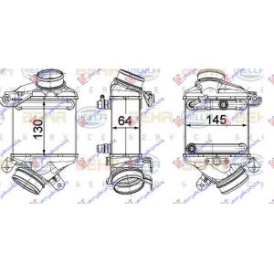 HLADNJAK INTERCOOLERA 4.0-4.4 BENZIN (130x144x) Desna str. BMW X5 (F15) (2013-2018) (OEM: 13717575406)