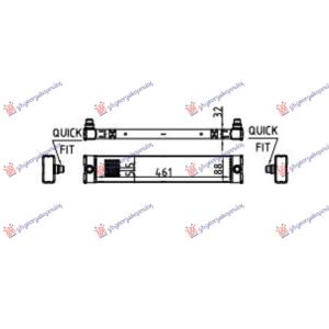 HLADNJAK MOTORA DODATNI 3.0 DIZEL - 4.4 BENZIN (460x90) BMW X5 (F15) (2013-2018) (OEM: 17117589470)