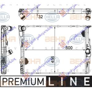 HLADNJAK MOTORA ZA SVE MODELE BENZIN (AUTO) (600x460x32) 1 CEV (MAHLE BEHR PREMIUM LINE) BMW SERIES 1 COUPE/CABRIO 2007-2013 (E82/E88) (OEM: 17117564654)