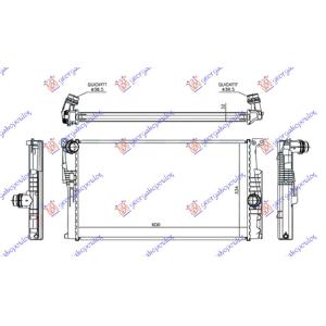 HLADNJAK MOTORA 1.5/1.6/3.0 (118i-125i/135i-M)/2.0 BMW SERIES 1 (F21/20) 3/5D (2011-2015) (OEM: 7600520, 8672107, 17117600520)