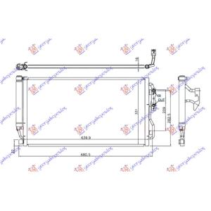 HLADNJAK KLIME 3.0 (M135i) BENZIN (AUTO) (600x345x16) (NISSENS) BMW SERIES 1 3/5D 2011-2015 (F21/F20) (OEM: 17112284614, 64506804721, 64509335363)