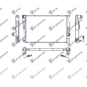 HLADNJAK MOTORA BENZIN-DIZEL (600x390x32) BMW X3 (F25) (2011-2014) (OEM: 17117593843, 17117632080, 17117823567)