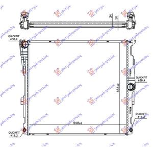 HLADNJAK 3.0 (28iX KIN N52B30) BENZIN AUTOMATIK BMW X3 (F25) (2011-2014) (OEM: 17117593842, 17118623366)