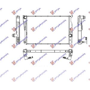 HLADNJAK MOTORA ZA SVE MODELE BENZIN/DIZEL (AUTO) (600x390x32) (NRF) BMW X3 2011-2014 (F25) (OEM: 17117593843, 17117632080, 17117823568)