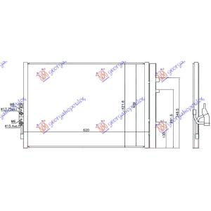 HLADNJAK KLIME 3.0 (28iX) BENZIN (565x420) BMW X3 (F25) (2011-2014) (OEM: 6453.9216144, 64539216144)