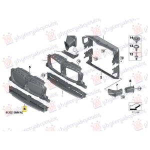 USMERIVAC VAZDUHA HLADNJAKA DONJI PLASTICNI (SA RESETKOM) (M-SPORT) BMW X3 (G01) (2021-2024) (OEM: 51745A1ACE2)