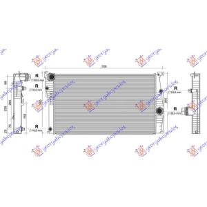 HLADNJAK MOTORA 3.0 (330d) AUTOMATIK 60x33 3 CEVI BMW SERIES 3 (F30/F31) SDN/S.W. (2012-2014) (OEM: 17117622827, 17118673372)