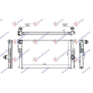 HLADNJAK MOTORA 1.5/1.6/3.0(118i-125i/135i-M)/2.0 BMW SERIES 3 (F30/F31) SDN/S.W. (2014-2018) (OEM: 7600520, 8672107, 17117600520)