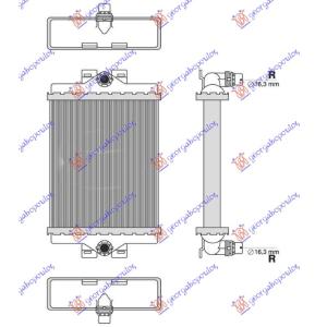 HLADNJAK DODATNI BENZIN DIZEL (185x156x26) BMW SERIES 3 (F30/F31) SDN/S.W. (2014-2018) (OEM: 17117600697)