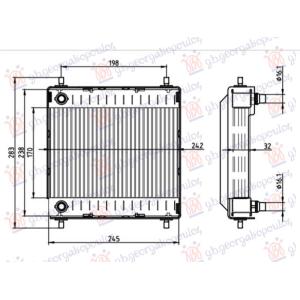 HLADNJAK MOTORA DODATNI 2.0/3.0/4.4 BENZIN (180x240) BMW SERIES 6 GR. TOURISMO 2020- (G32) (OEM: 17118620207)