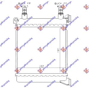 HLADNJAK MOTORA DODATNI 1.5/2.0 BENZIN (202x195) BMW SERIES 1 (F40) (2019-) (OEM: 7634565, 17117634565)