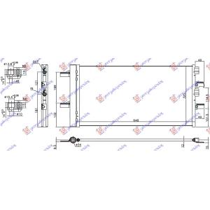 HLADNJAK KLIME 1.5 (216/218i) BENZIN (648x348) BMW SERIES 2 (F45/F46) ACTIVE/GRAN TOURER (2017-) (OEM: 64509271205, 9271205DEL)