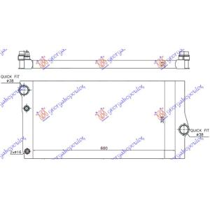 HLADNJAK MOTORA .2.0-4.0 DIZEL (T.D) (60x33x3.2) BMW SERIES 7 (F01/02) (2008-2012) (OEM: 17117805627, 17118509175)