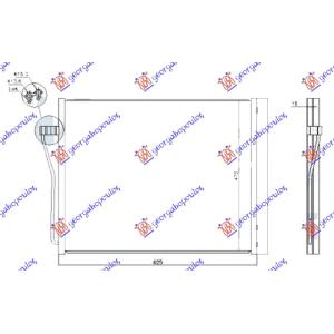 HLADNJAK KLIME BENZIN (625x472x16) BEHR BMW SERIES 7 (F01/02) (2008-2012) (OEM: 9149390, 9255984, 9389418)