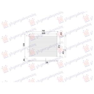 HLADNJAK MOTORA DODATNI 4.4 BENZIN - 3.0 DIZEL (628x472) BMW SERIES 7 2022- (G70) (OEM: 17118484639, 17118619622)