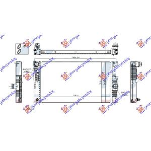 HLADNJAK MOTORA 2.0 BENZIN (AUTO) (+/-AC) (600x343) (NRF) BMW SERIES 5 2010-2013 (F10/F11) (OEM: 7626560, 8672012, 17117626560)
