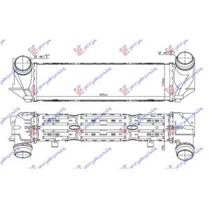 HLADNJAK INTERCOOLERA 1.6-2.0 BENZIN BMW SERIES 5 (F10/11) (2010-2013) (OEM: 17117618769)