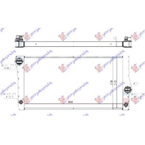 HLADNJAK MOTORA 3.0 BENZIN (& GT/F07) 605x310 BMW SERIES 5 (F10/11) (2010-2013) (OEM: 17117589004)