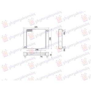 HLADNJAK MOTORA DODATNI 4.4 BENZIN (DESNO) (240x250) BMW SERIES 5 (F10/F11) (2010-2013) (OEM: 17112284276, 17112284278)