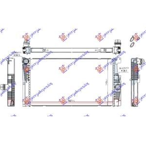 HLADNJAK MOTORA 2.0 BENZIN (600x340) (KARAVAN) BMW SERIES 5 (F10/11) (2013-2016) (OEM: 17117627002, 17118672014)