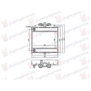 HLADNJAK MOTORA DODATNI 3.0 BENZIN (250x182) BMW SERIES 5 (F10/F11) (2013-2016) (OEM: 17117802662)